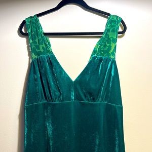 ModCloth green velour occasion dress